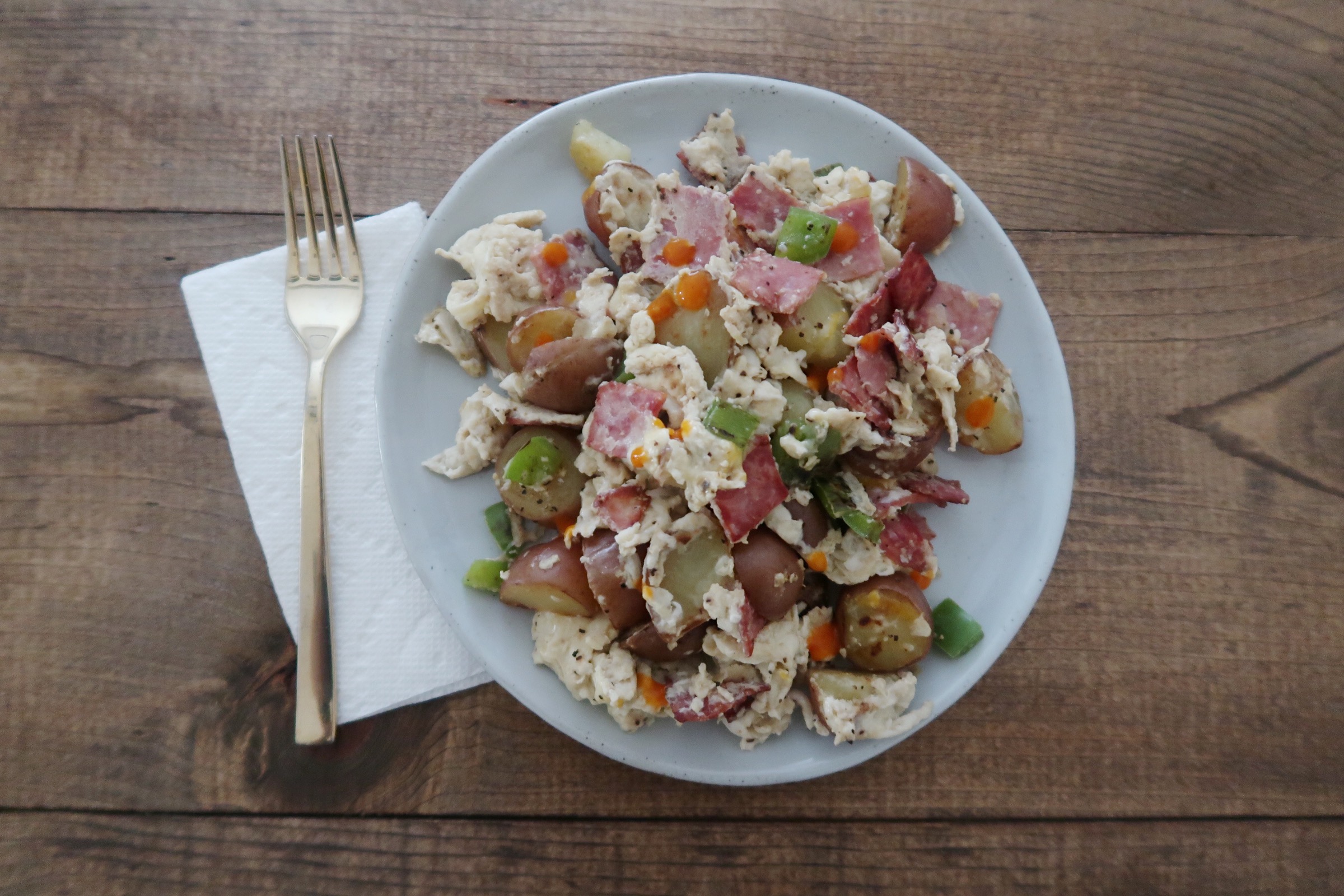 Breakfast: Turkey Bacon Scramble image